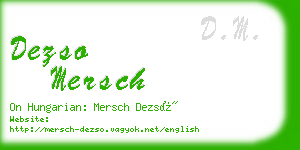 dezso mersch business card